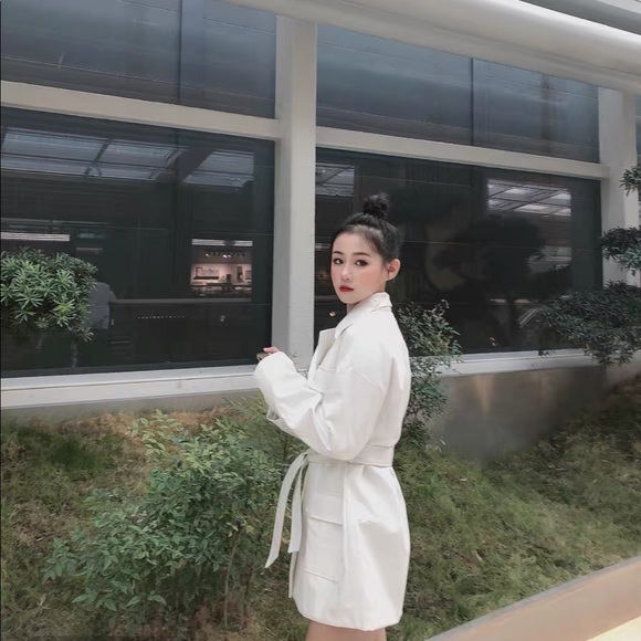 white leather jacket - Picture 5 of 5